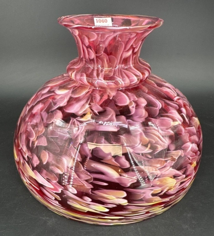 Pink Handblown Art Glass Vase