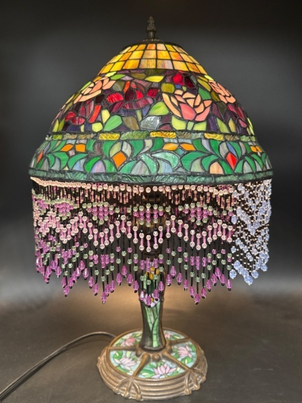 Contemporary Stained Glass Style Lamp