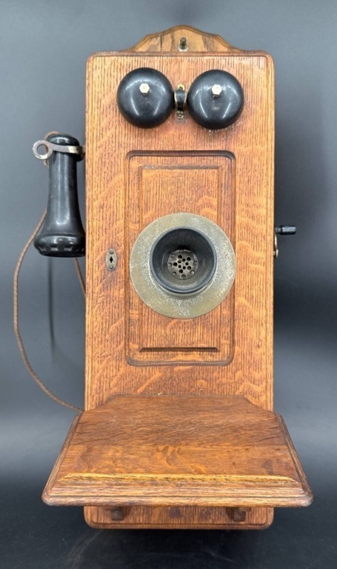 Oak Western Electric Wall Telephone