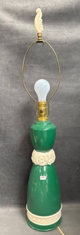 Aladdin Alacite Glass Green Table Lamp