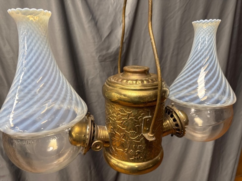 Brass Angle Lamp Co. Two-Light Fixture