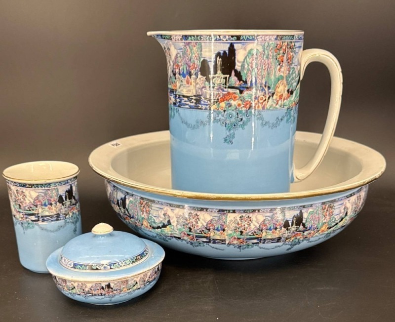 Lawley Norfolk Pottery Four-Piece Wash Set