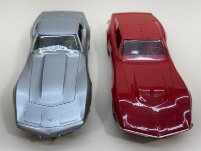 (2) Plastic Corvette Promo Cars - 2