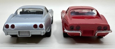 (2) Plastic Corvette Promo Cars - 8