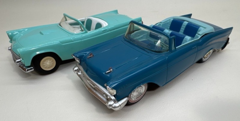 (2) AMT Plastic Promo Cars, Thunderbird and Bel Air