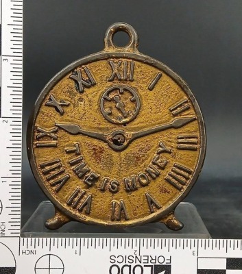 Cast Metal "Time Is Money" Bank - 7