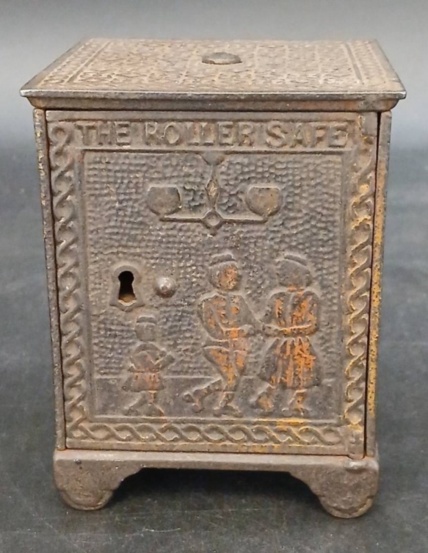 The Roller Safe Cast Iron Bank, 1882