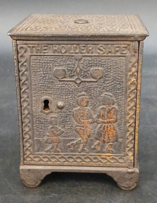 The Roller Safe Cast Iron Bank, 1882