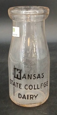 Kansas State College Dairy Milk Bottle