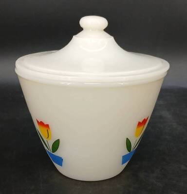 Anchor Hocking Fire-King Milk Glass Tulip Canister Set - 3