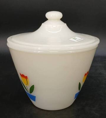 Anchor Hocking Fire-King Milk Glass Tulip Canister Set - 5