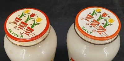 Anchor Hocking Fire-King Milk Glass Tulip Canister Set - 10