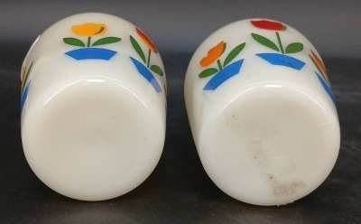 Anchor Hocking Fire-King Milk Glass Tulip Canister Set - 13