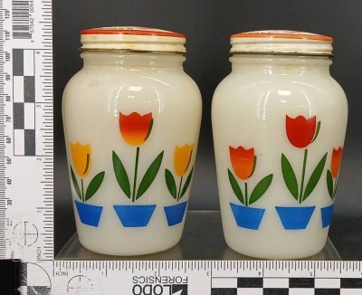 Anchor Hocking Fire-King Milk Glass Tulip Canister Set - 14