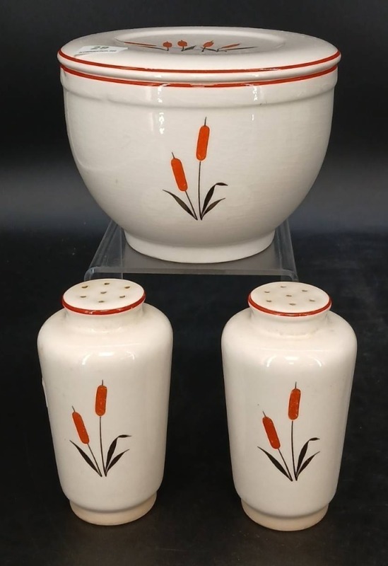 1940's Universal Potteries Canister and Shaker Set