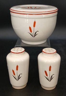 1940's Universal Potteries Canister and Shaker Set