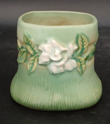 Roseville Pottery Gardenia 656-3" Planter, green - 3
