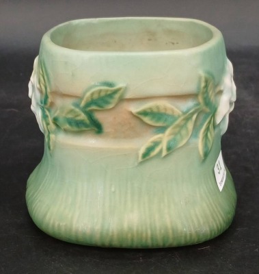 Roseville Pottery Gardenia 656-3" Planter, green - 4
