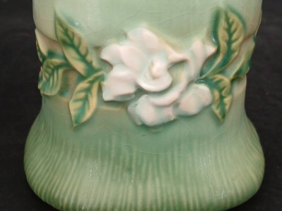 Roseville Pottery Gardenia 656-3" Planter, green - 5