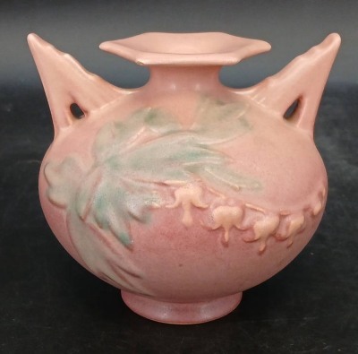 Roseville Pottery Bleeding Heart 961-4" Vase - 3