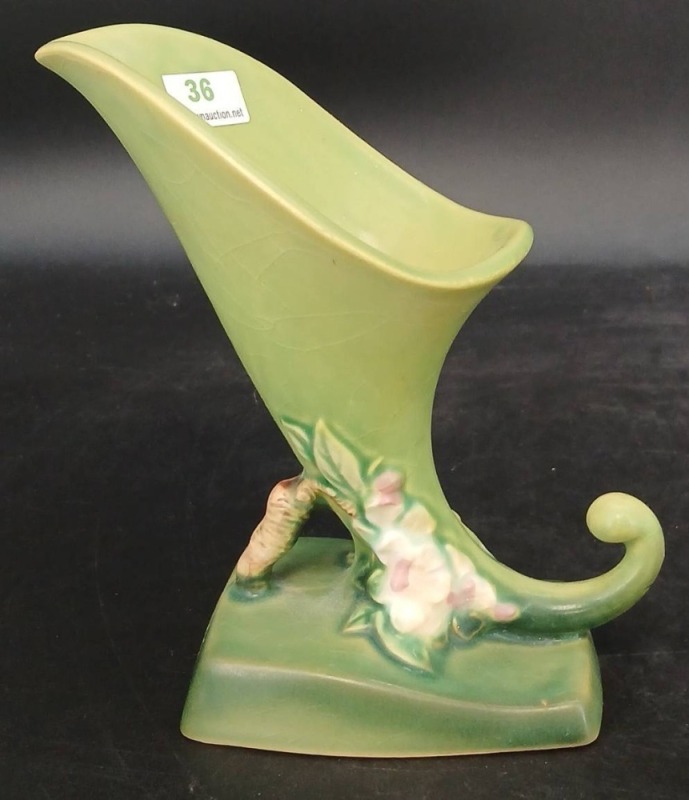 Roseville Pottery Apple Blossom 321-6" Cornucopia