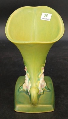 Roseville Pottery Apple Blossom 321-6" Cornucopia - 2