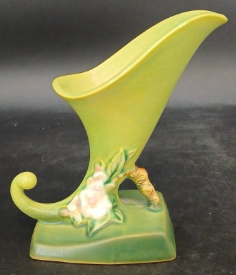 Roseville Pottery Apple Blossom 321-6" Cornucopia - 3