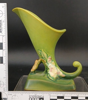 Roseville Pottery Apple Blossom 321-6" Cornucopia - 7