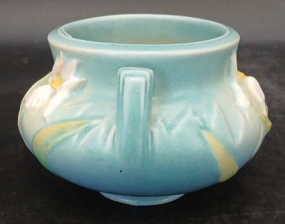 Roseville Pottery Iris 647-3" Jardiniere - 4