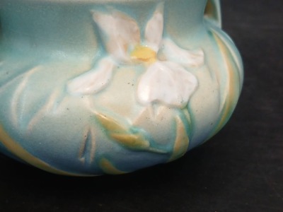 Roseville Pottery Iris 647-3" Jardiniere - 5