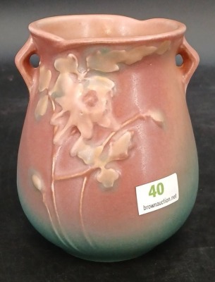 Roseville Pottery Columbine 12-4" Vase