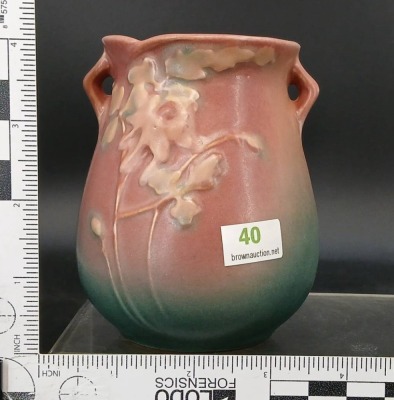 Roseville Pottery Columbine 12-4" Vase - 8