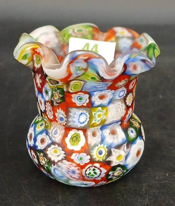 Millefiori Glass Toothpick Holder