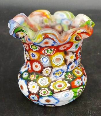 Millefiori Glass Toothpick Holder - 2