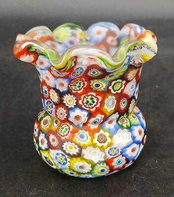 Millefiori Glass Toothpick Holder - 3