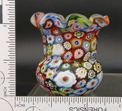 Millefiori Glass Toothpick Holder - 5