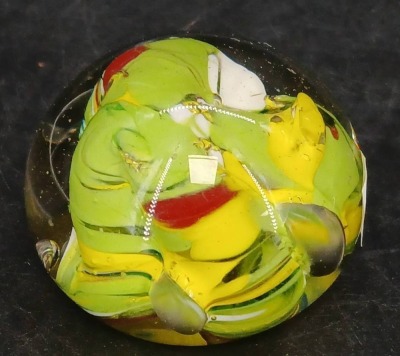 (3) Hand Blown Glass Paperweights - 7