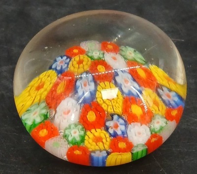 (3) Hand Blown Glass Paperweights - 9