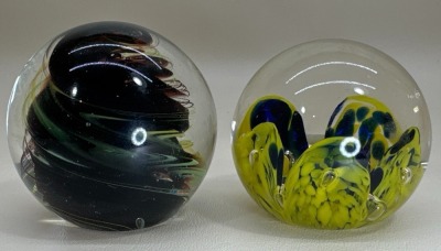 (2) Art Glass Paperweights - 3
