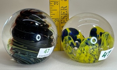 (2) Art Glass Paperweights - 5