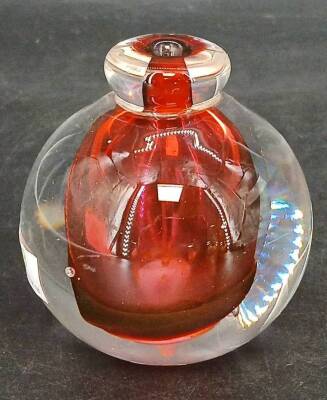 Signed Rollin Karg Art Glass Paperweight - 2