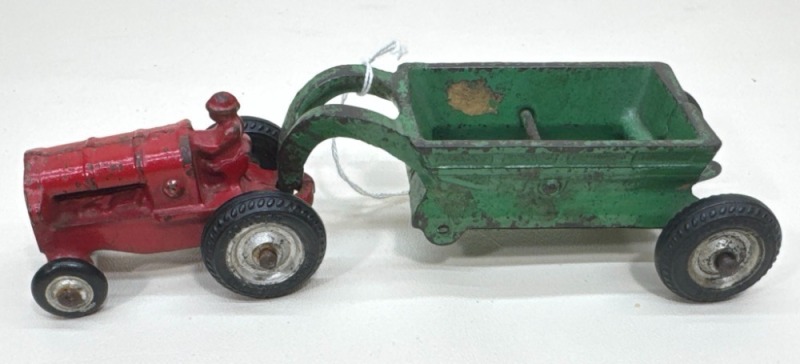 Arcade Cast Iron Tractor and Scraper