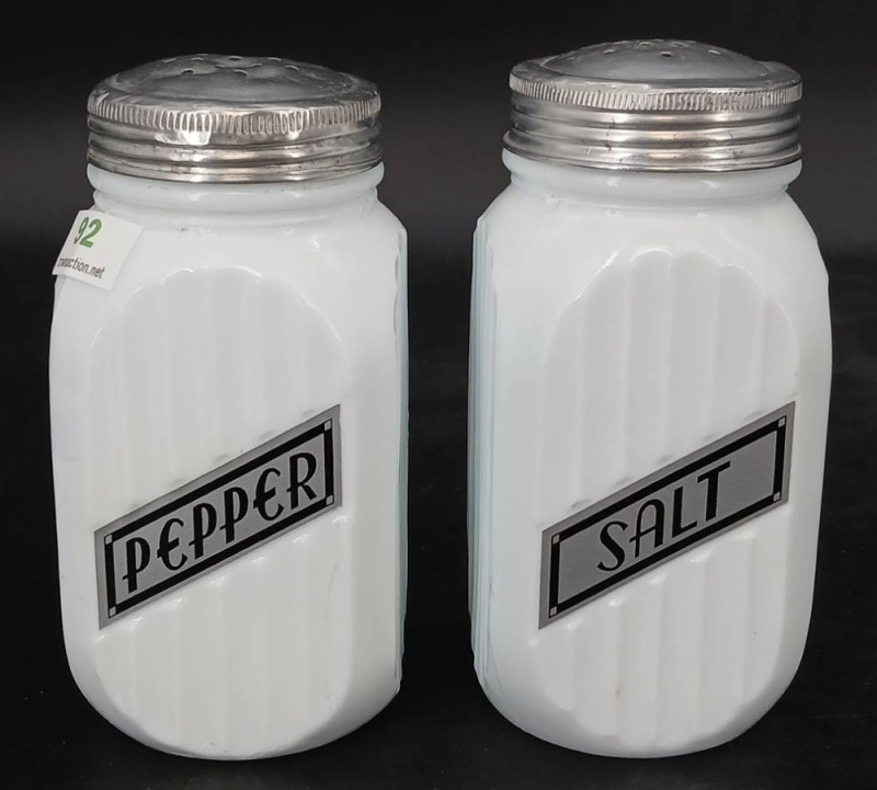 Anchor Hocking Milk Glass Salt and Pepper Shakers