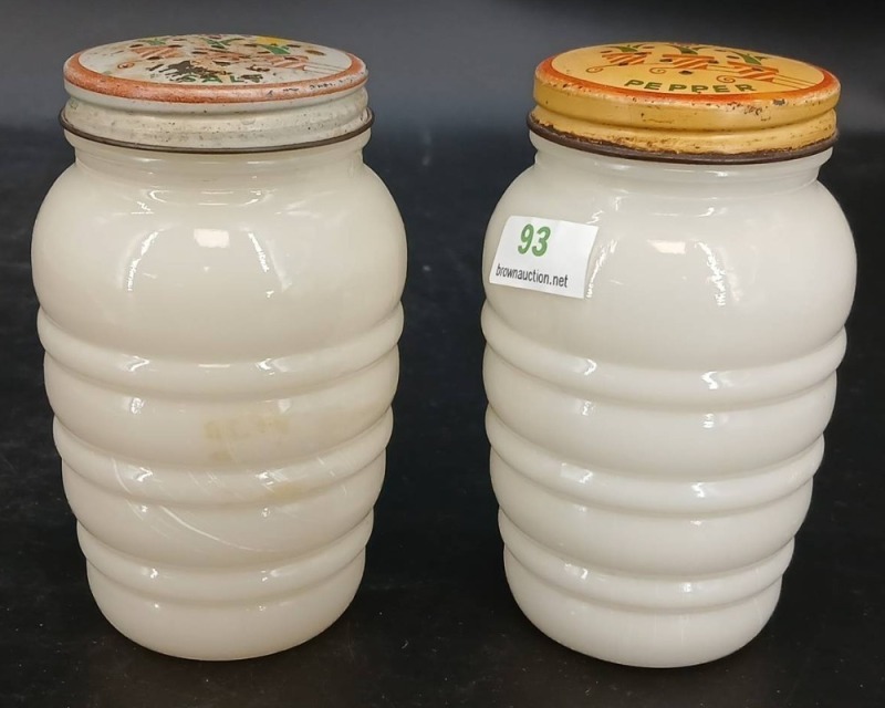Anchor Hocking Milk Glass Salt and Pepper Set