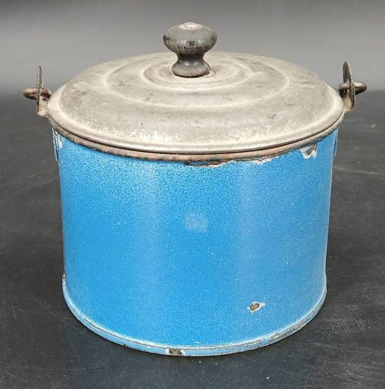 Blue Enamelware Berry or Lunch Bucket