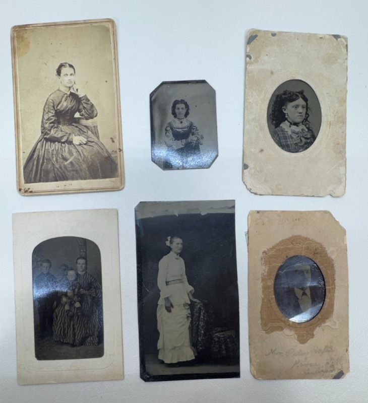 5 Tintypes and 1 CDV Photograph