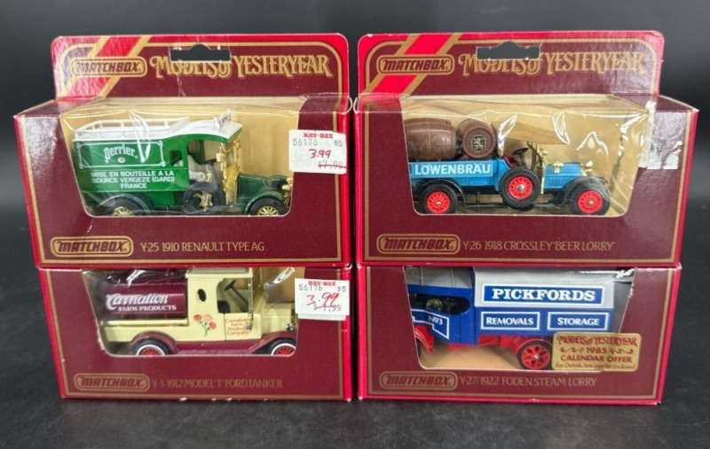 4 Matchbox Models of Yesteryear Boxed Trucks