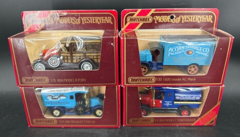 4 Matchbox Models of Yesteryear Diecast Cars