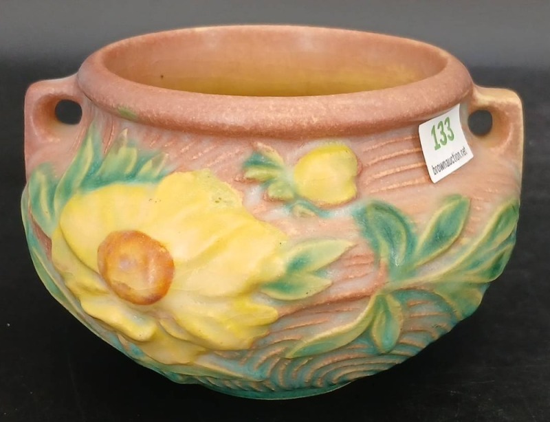 Roseville Pottery Peony Jardiniere