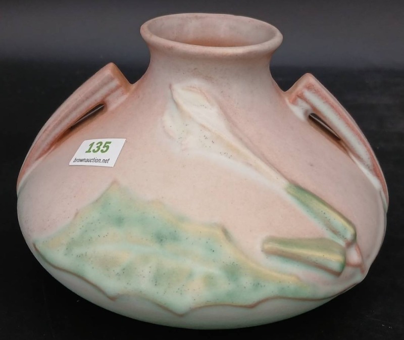Roseville Thornapple 808-4" Vase, pink